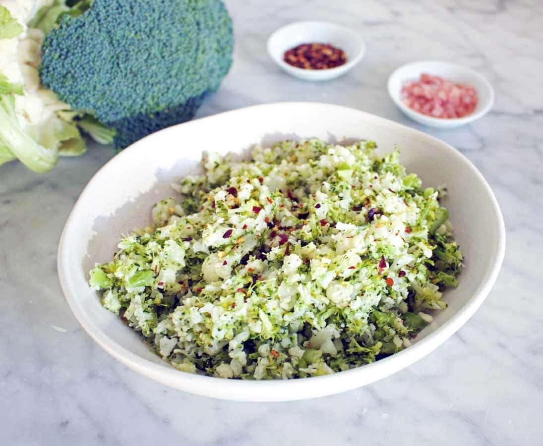 Broccoli and cauliflower mash